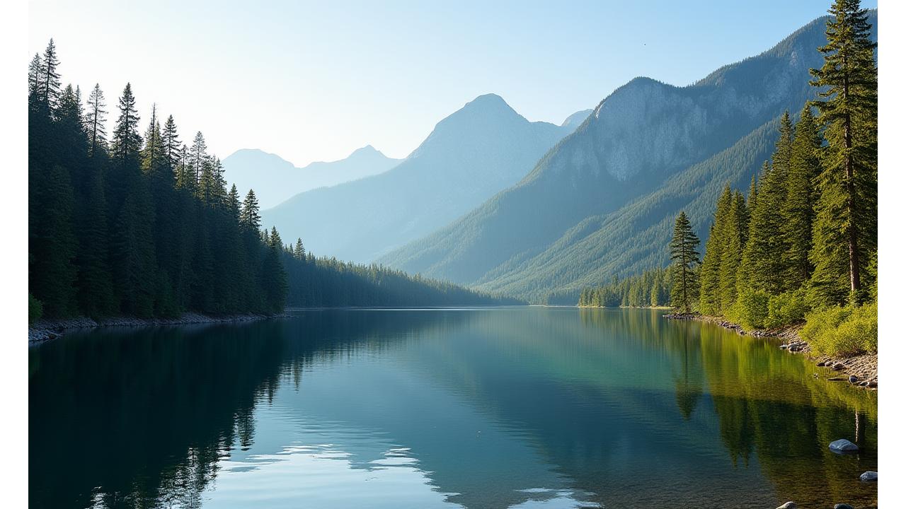 Panoramic view of pristine British Columbia forest and mountains, symbolizing environmental stewardship.