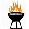 Outdoor grill with steam rising, indicating heat is kept outside.