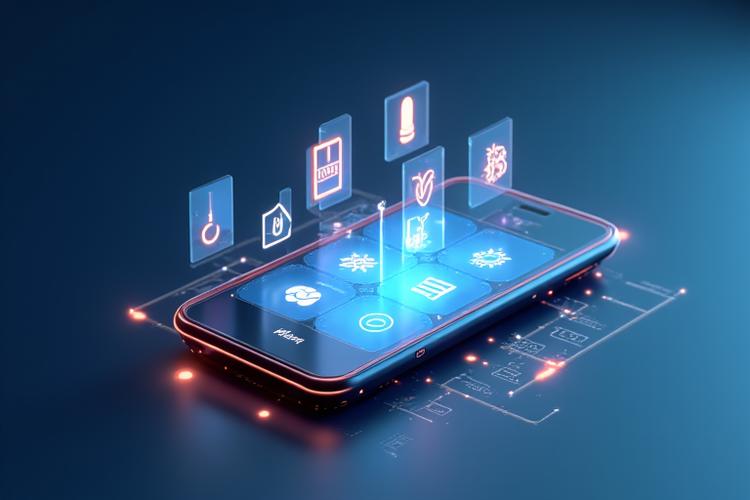 Various smart home devices and logos (e.g., Alexa, Google Home) surrounding a central smartphone displaying a unified outdoor control app