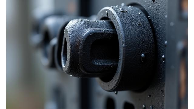 Close-up on weather-sealed outdoor electrical connections, showcasing robust and durable installation practices